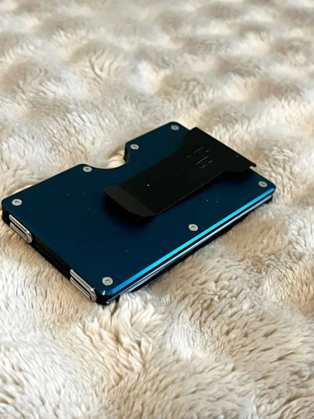 BRAND NEW TigerStone RFID Blocking Metal Wallet & Money Clip — Stone Blue